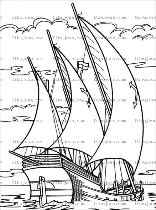 Dibujo para colorear Colorear Barco De Velas