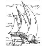 Dibujo para colorear Colorear Barco De Velas