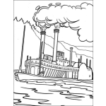 Dibujo para colorear Colorear Barco De Vapor