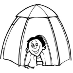 Dibujo para colorear Colorear Carpa De 1 Persona