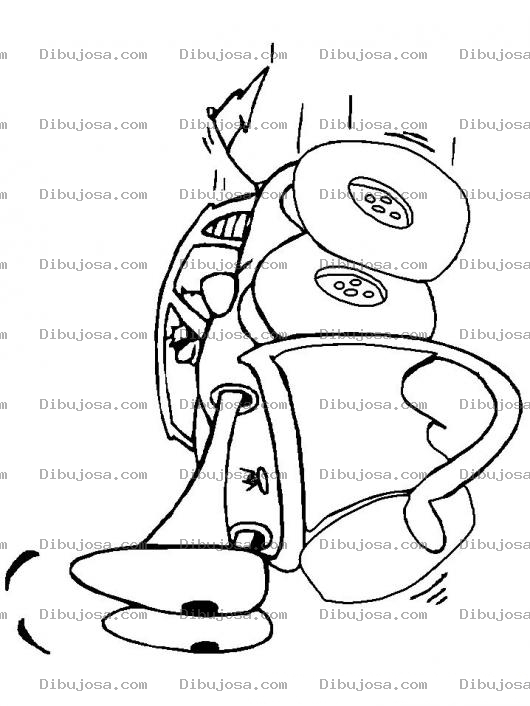 Dibujo para colorear Colorear Carro Asustado