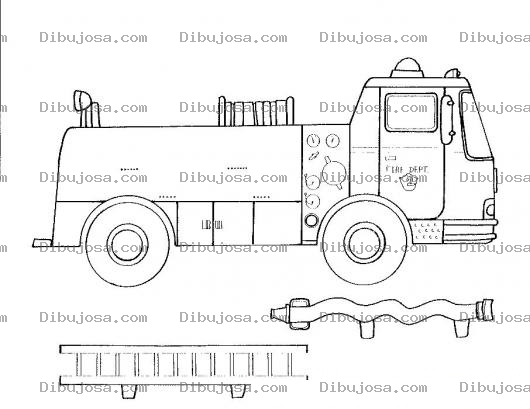 Dibujo para colorear Colorear Camion De Bomberos