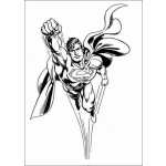 Dibujo para colorear Superman Volando de Frente