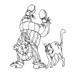 Dibujo para colorear Colorear Payaso Con Gato