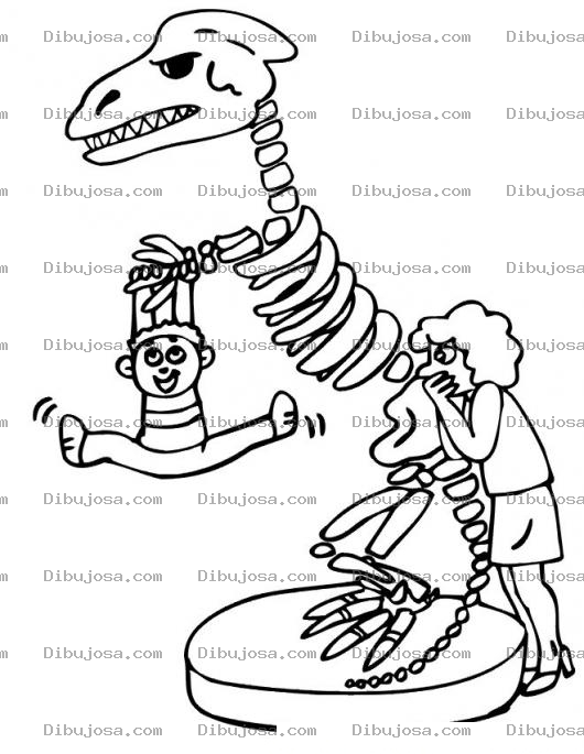 Dibujo para colorear Esqueleto De Dinosaurio En Estanuzela Zacapa Para Colorear