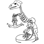 Dibujo para colorear Esqueleto De Dinosaurio En Estanuzela Zacapa Para Colorear