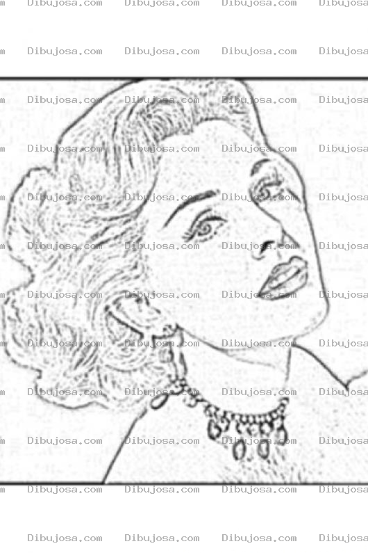 Dibujo para colorear Zsa Zsa Gabor Coloring Page