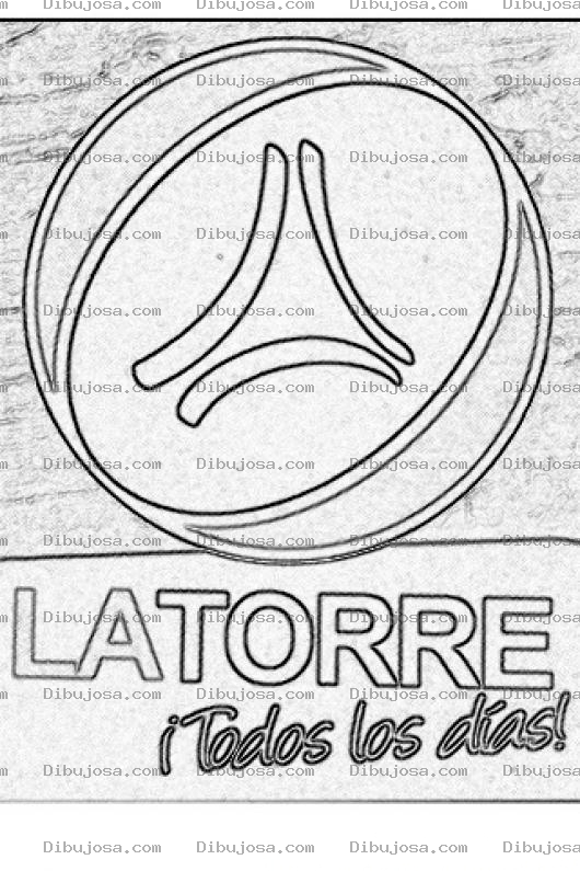 Dibujo para colorear Colorear Logo De Super Mercados La Torre Orgullo De Guatemala