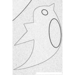 Dibujo para colorear Pajarito De Twitter Para Colorear