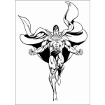 Dibujo para colorear Superman Descendiendo