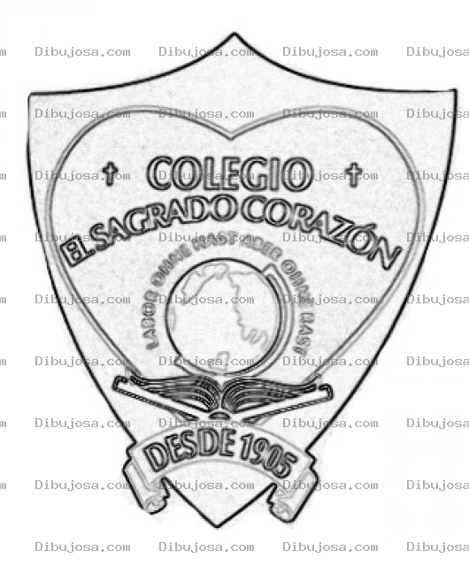 Dibujo para colorear Colegio El Sagrado Corazon De Guatemal Llogo Para Colorear
