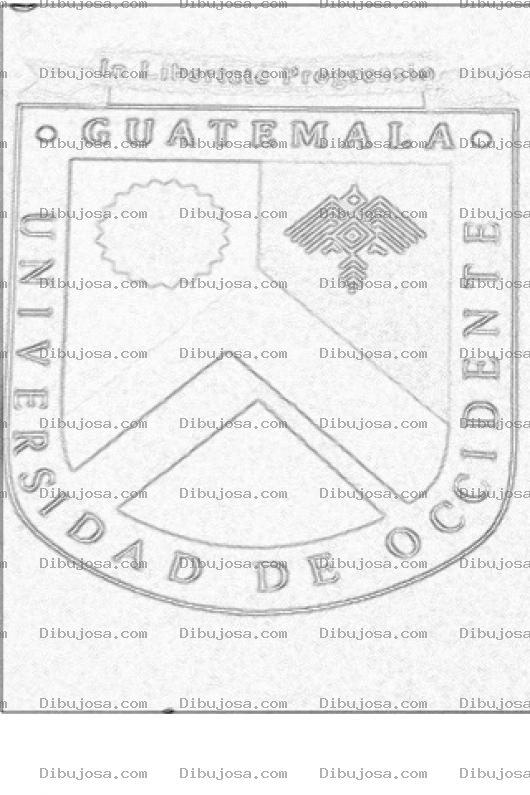 Dibujo para colorear Escudo De La Universidad De Occidente Guatemala Para Colorear