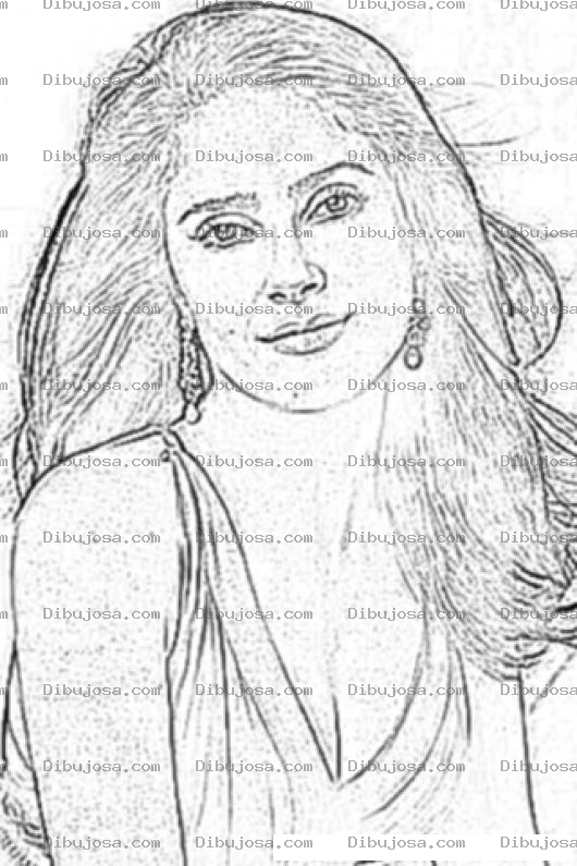 Dibujo para colorear Salma Hayek Para Colorear Y Pintar
