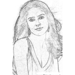 Dibujo para colorear Salma Hayek Para Colorear Y Pintar