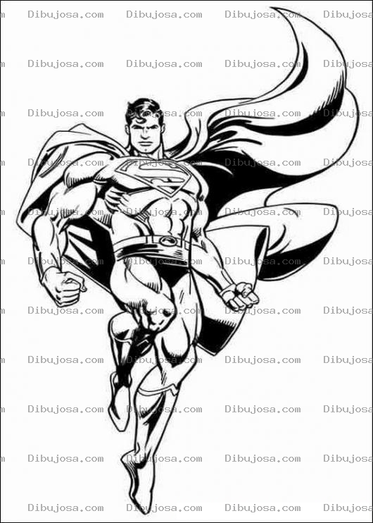 Dibujo para colorear Superman Posando