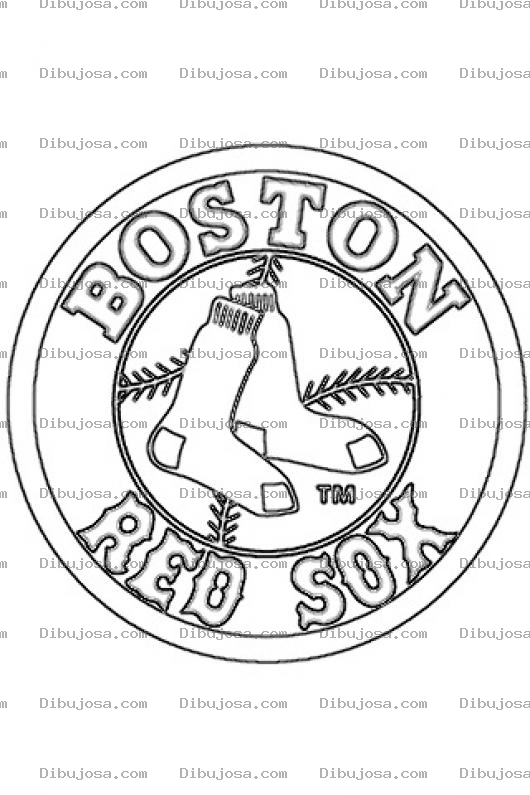 Dibujo para colorear Red Sox De Boston Logo Para Colorear