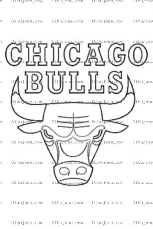 Dibujo para colorear Chicago Bulls Logo Para Colorear