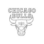 Dibujo para colorear Chicago Bulls Logo Para Colorear