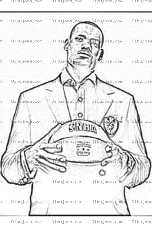 Dibujo para colorear Lebrob James Coloring Page Para Pintar Y Colorear