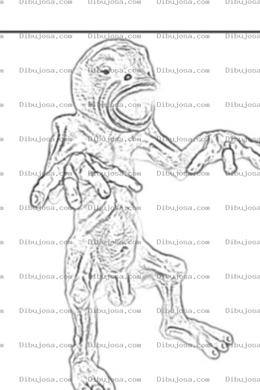 Dibujo para colorear Chupacabra Para Colorear Y Pintar