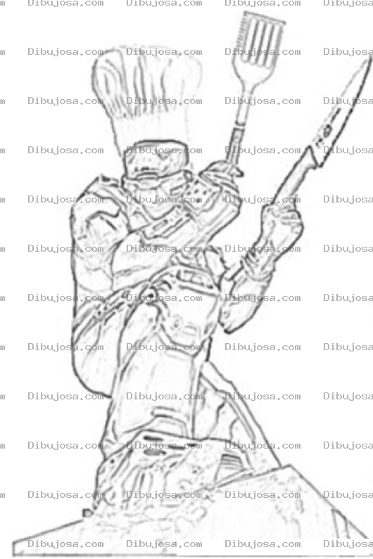 Dibujo para colorear Master Chef Coloring Page