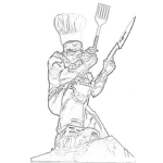 Dibujo para colorear Master Chef Coloring Page