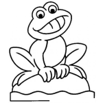 Dibujo para colorear Colorear Rana Con Dientes
