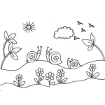 Dibujo para colorear Colorear Mundo De Caracoles