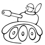 Dibujo para colorear Clorear Tanque De Guerra