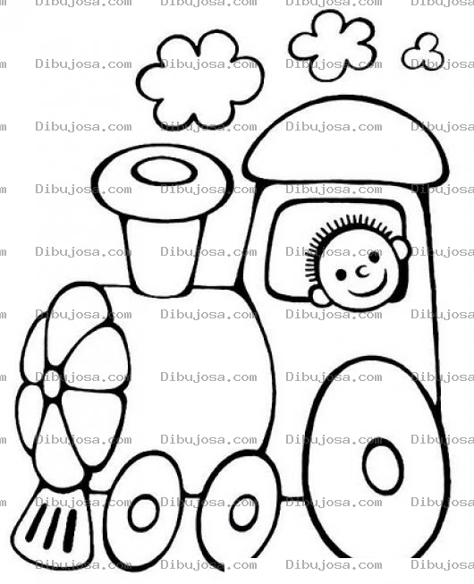 Dibujo para colorear Colorear Cabeza De Tren