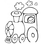 Dibujo para colorear Colorear Cabeza De Tren