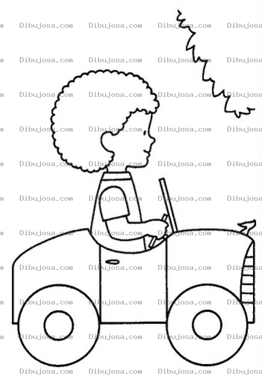 Dibujo para colorear Colorear Colocho Morocho En Un Carrito