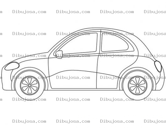 Dibujo para colorear Colorear Auto Compacto