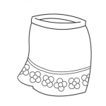Dibujo para colorear Colorear Falda Con Flores