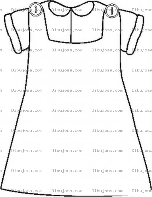 Dibujo para colorear Colorear Vestido De Nena