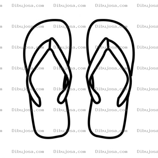 Dibujo para colorear Colorear Chancletas