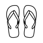 Dibujo para colorear Colorear Chancletas