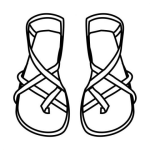 Dibujo para colorear Colorear Sandalias De Mujer