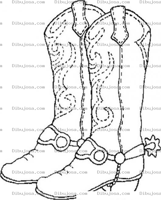 Dibujo para colorear Colorear Botas De Vaquero Rango