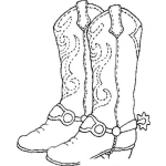 Dibujo para colorear Colorear Botas De Vaquero Rango