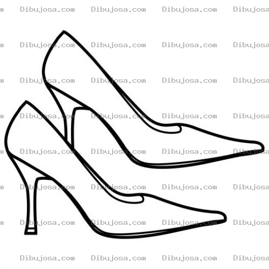 Dibujo para colorear Colorear Zapato De Tacon De Mujer