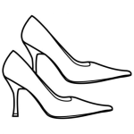 Dibujo para colorear Colorear Zapato De Tacon De Mujer