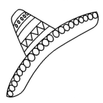 Dibujo para colorear Colorear Sombrero Mexicano