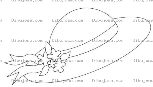 Dibujo para colorear Clorear Sombrero De Mujer
