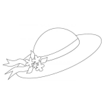 Dibujo para colorear Clorear Sombrero De Mujer