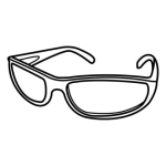 Dibujo para colorear Colorear Gafas De Sol