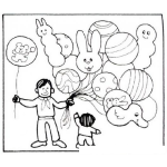 Dibujo para colorear Colorear Vendedor De Globos