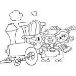 Dibujo para colorear Colorear Trencito Con Vagon