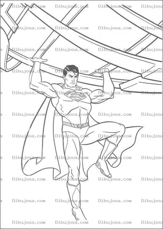 Dibujo para colorear Superman Atlas