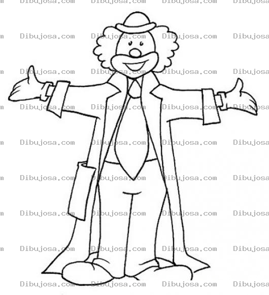 Dibujo para colorear Dibujo De Payaso Con Los Brazos Abiertos